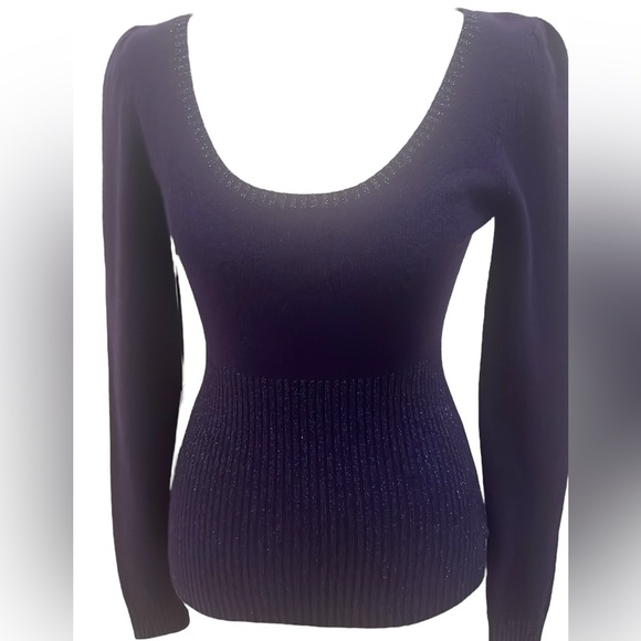 bebe Sweaters - Bebe Purple Cashmere Sweater